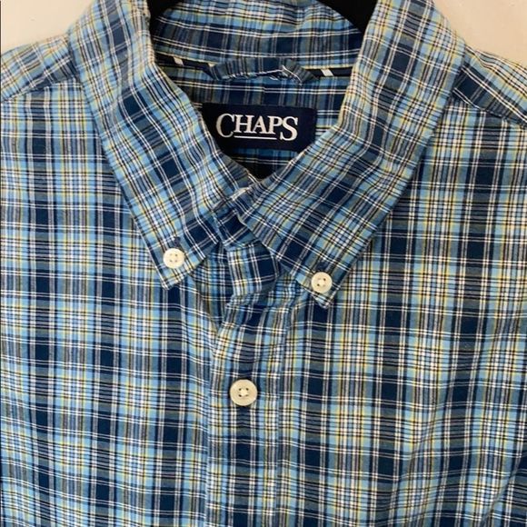 Chaps Blue Button Down Shirt - Picture 2 of 8